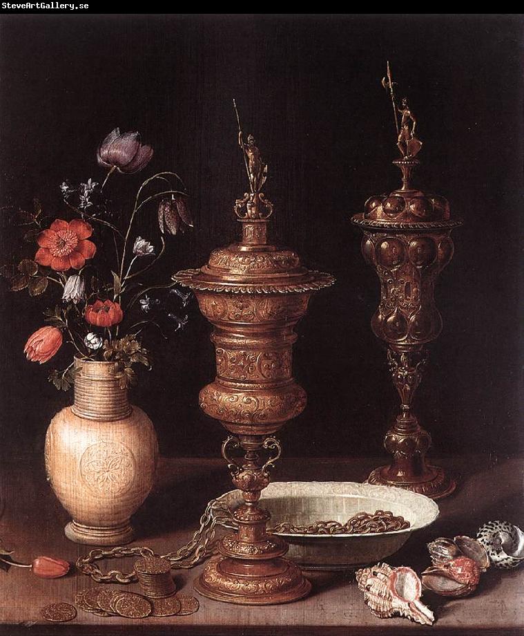 PEETERS, Clara Still-Life with Flowers and Goblets a